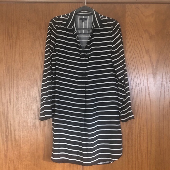 MADEWELL Lightweight Striped Tunic, Black & White, M - Picture 2 of 8